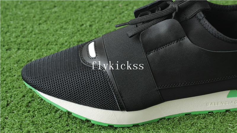 Blaneciaga Race Runner Trainer Black Green